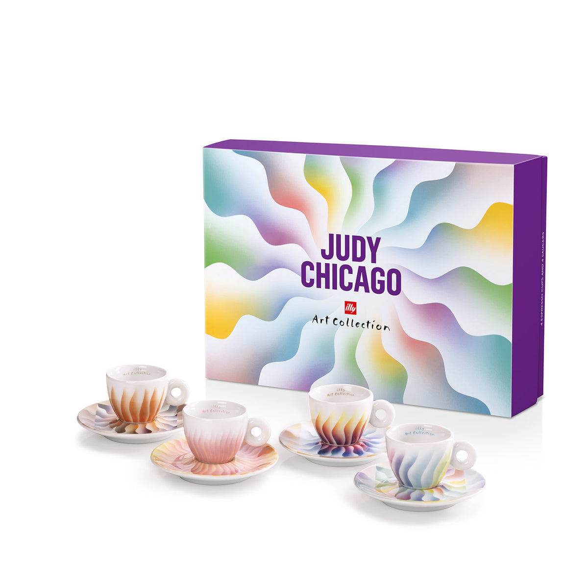 エスプレッソカップ&ソーサー4客セット - イリーアートコレクション Judy Chicago 2023